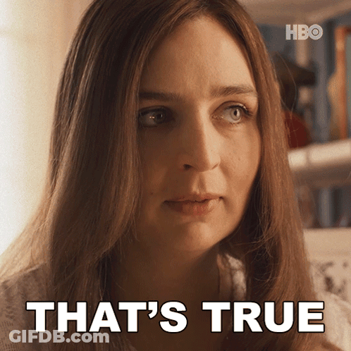 Woman's Face With That's True GIF