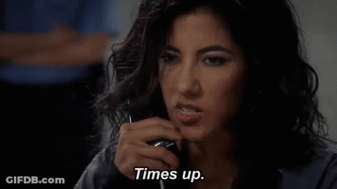 Woman's Face With Times Up GIF