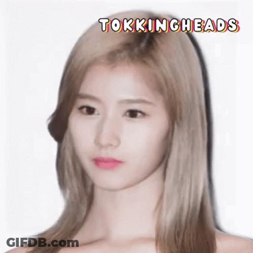 Woman's Face With Tokingheads GIF