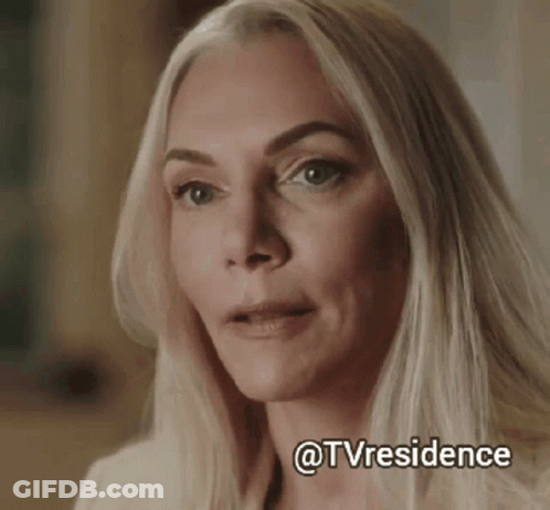Woman's Face With TV Residence Text GIF