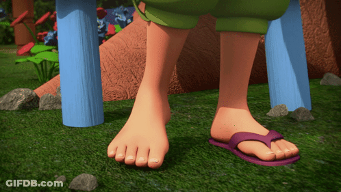 Woman's Feet With Barbie The Movie GIF