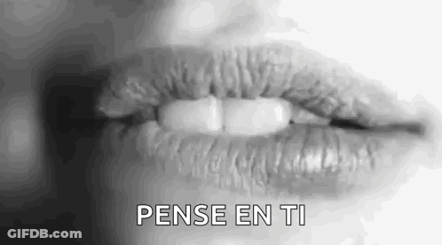 Woman's Lips With Pense En Ti GIF