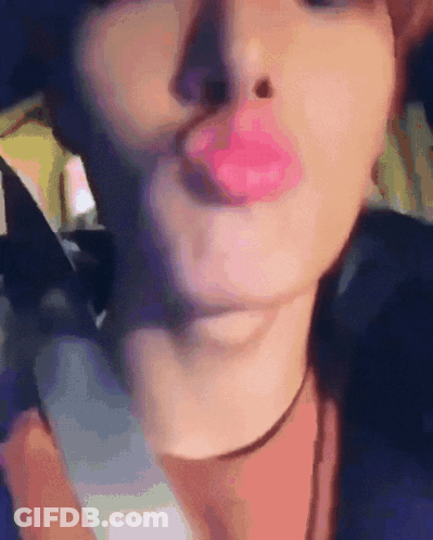 Woman's Mouth With Pink Lips Close Up GIF