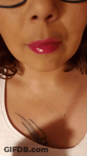 Woman's Mouth With Pink Lipstick GIF