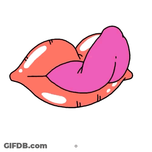 Woman's Mouth With Pink Tongue Sticking Out GIF