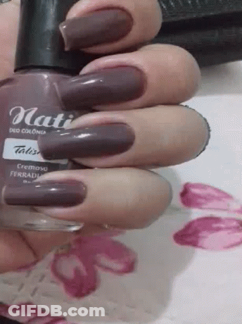 Woman's Nails With Nati Nail Polish GIF
