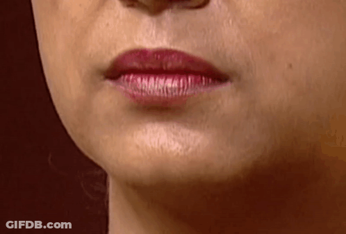 Woman's Red Lipstick Lips GIF