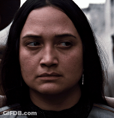 Woman's Serious Face Close Up GIF