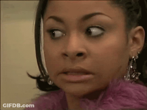 Woman's Surprised Face Close Up GIF