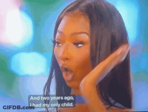 Woman Saying And Two Years Ago I Had My Only Child GIF