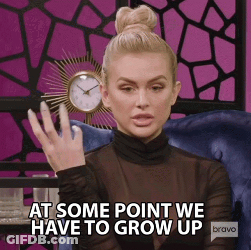 Woman Saying At Some Point We Have To Grow Up GIF