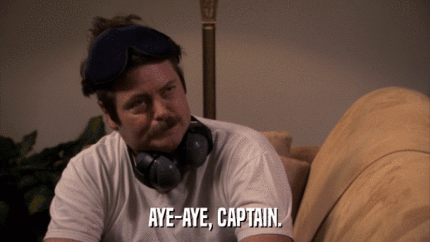 Woman Saying Aye Aye Captain GIF