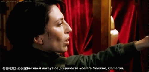Woman Saying Be Prepared To Liberate Treasure GIF
