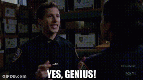 Woman Saying Because We're Smart With Man Behind Her GIF