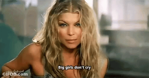 Woman Saying Big Girls Don't Cry GIF