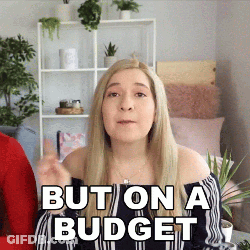 Woman Saying But On A Budget Pointing GIF