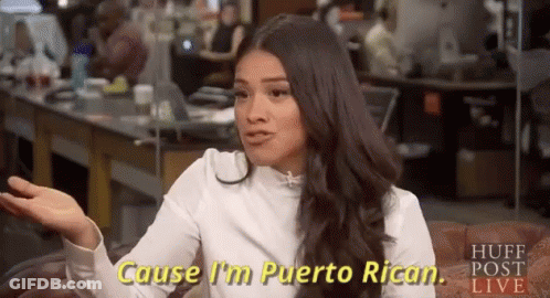 Woman Saying Cause I'm Puerto Rican GIF