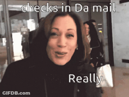 Woman Saying Checks In Da Mail GIF