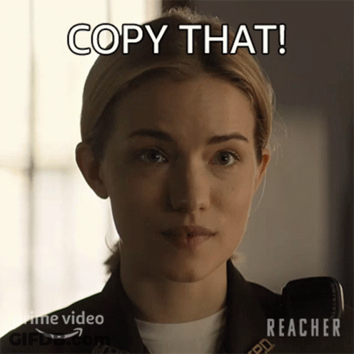 Woman Saying Copy That GIF