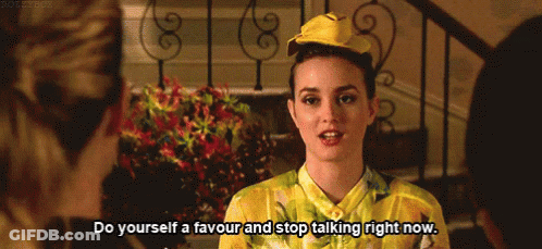 Woman Saying Do Yourself A Favour Stop Talking GIF
