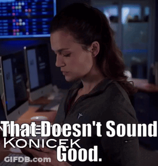 Woman Saying Doesnt Sound Konick Good At Computer GIF