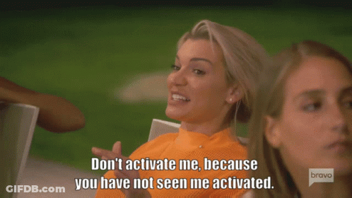 Woman Saying Don't Activate Me GIF
