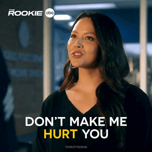 Woman Saying Don't Make Me Hurt You GIF
