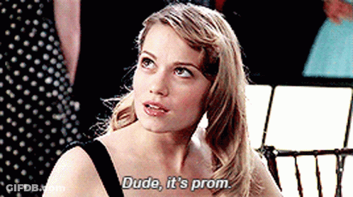 Woman Saying Dude It's Prom GIF