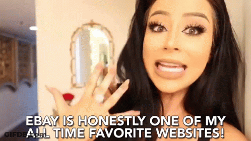 Woman Saying Ebay Is Favorite Website GIF