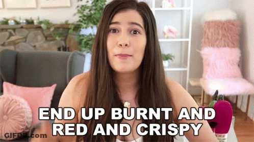 Woman Saying End Up Burnt And Crispy GIF
