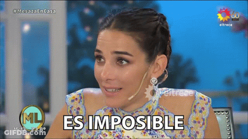 Woman Saying Es Imposible On TV Show GIF