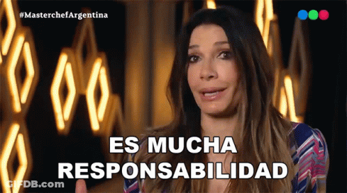 Woman Saying Es Mucha Responsabilidad GIF