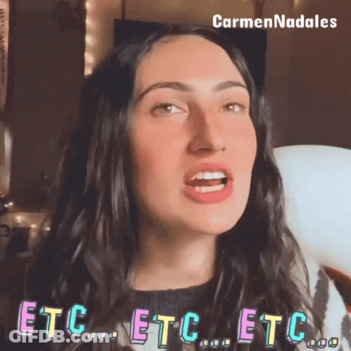 Woman Saying Etc Etc Etc GIF