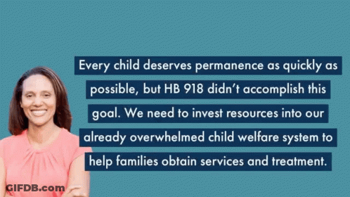 Woman Saying Every Child Deserves Permanence GIF