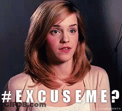 Woman Saying Excuse Me GIF