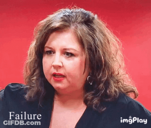Woman Saying Failure GIF