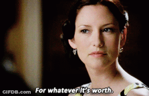 Woman Saying For Whatever It's Worth To Man GIF