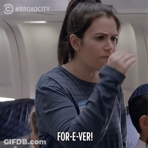 Woman Saying Forever On Airplane GIF