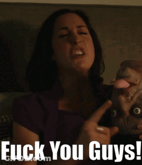 Woman Saying Fuck You Guys GIF