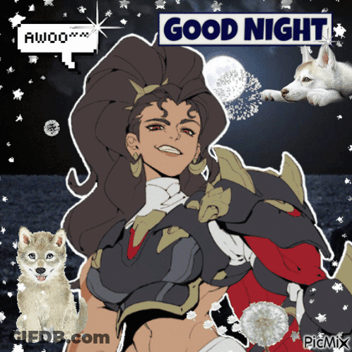 Woman Saying Good Night GIF