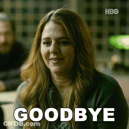 Woman Saying Goodbye In Front Of HBO Logo GIF