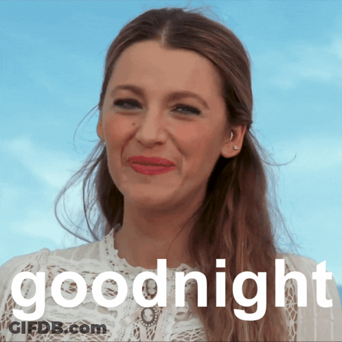 Woman Saying Goodnight GIF
