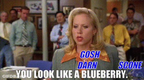 Woman Saying Gosh Darn Score To Crowd GIF