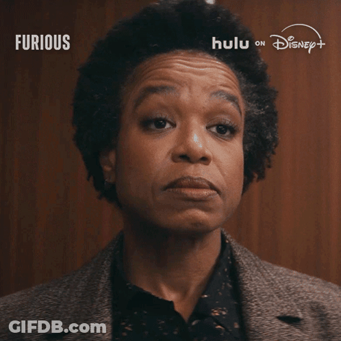 Woman Saying Got It In Front Of Furious Sign GIF