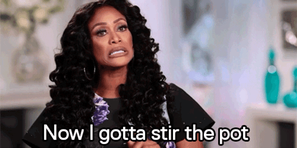 Woman Saying Gotta Stir The Pot GIF
