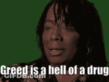 Woman Saying Greed Is A Hell Of A Drug GIF