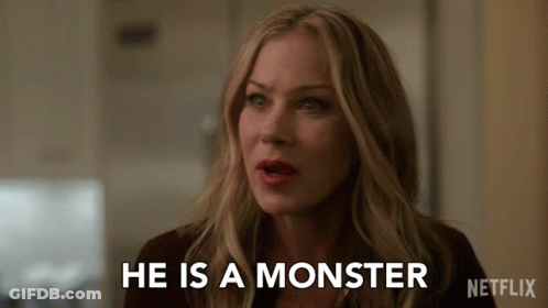 Woman Saying He Is A Monster GIF