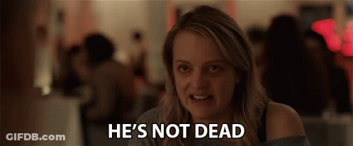 Woman Saying He's Not Dead GIF
