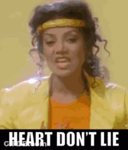 Woman Saying Heart Don't Lie GIF