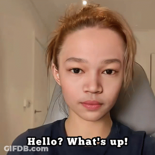 Woman Saying Hello What's Up GIF